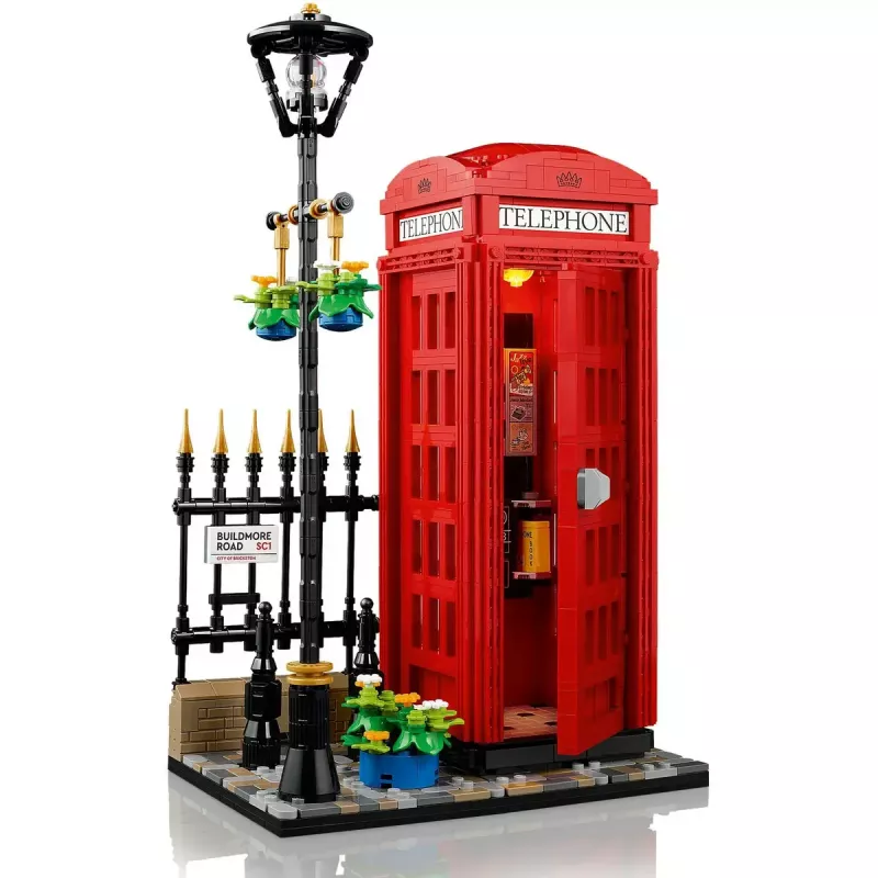 LEGO Red London Telephone Box 21347 ehituskomplekt – modulaarne kollektsioneeritav komplekt, 1460 tk, 18+