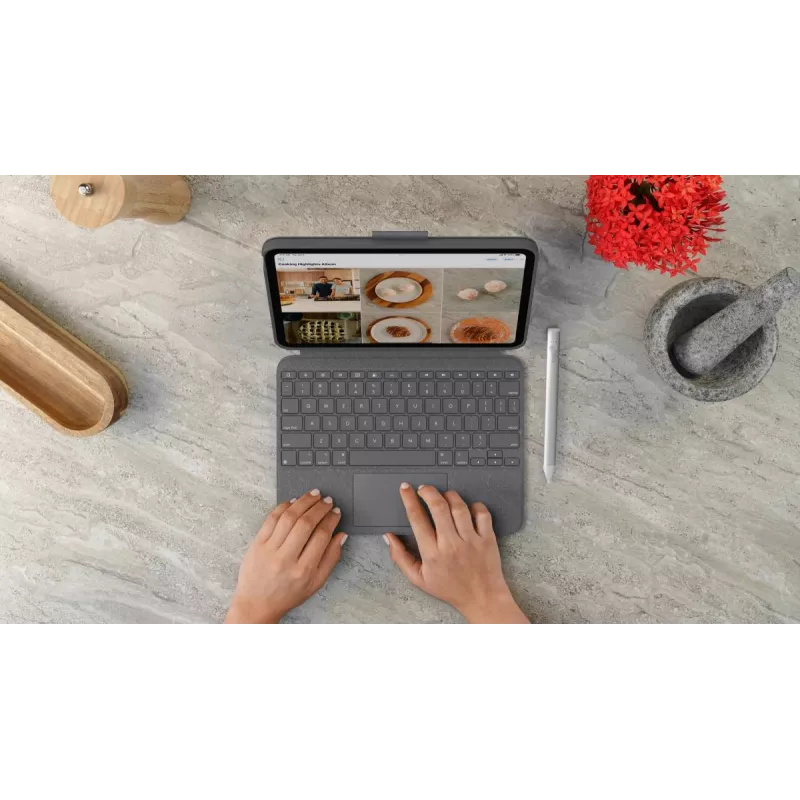 LOGITECH Combo Touch for iPad (10th gen) - Oxford hall - German Qwertz