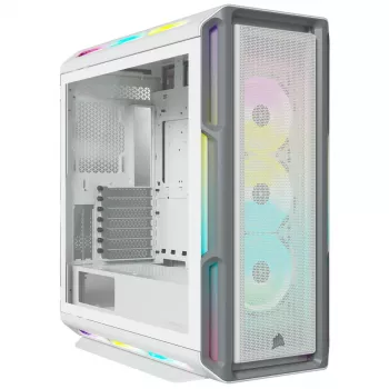 CORSAIR Mid-tower ATX arvutikorpus - Icue 5000t - RGB karastatud klaas - valge