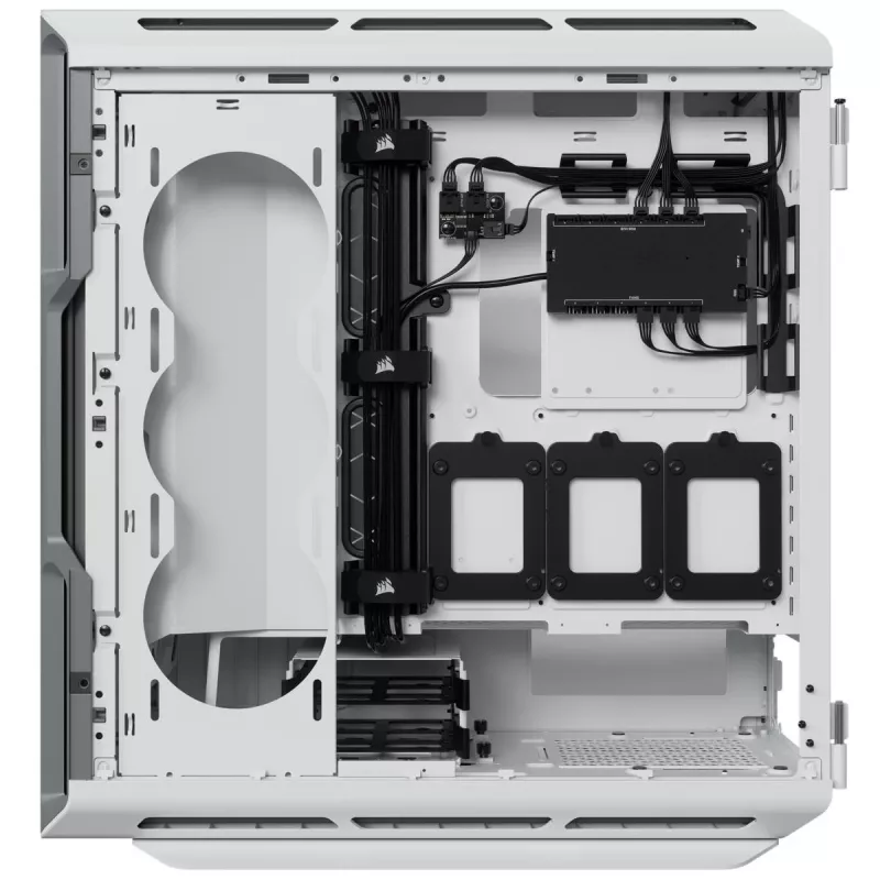 CORSAIR Mid-tower ATX arvutikorpus - Icue 5000t - RGB karastatud klaas - valge