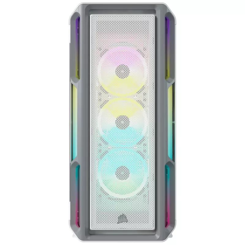CORSAIR Mid-tower ATX arvutikorpus - Icue 5000t - RGB karastatud klaas - valge