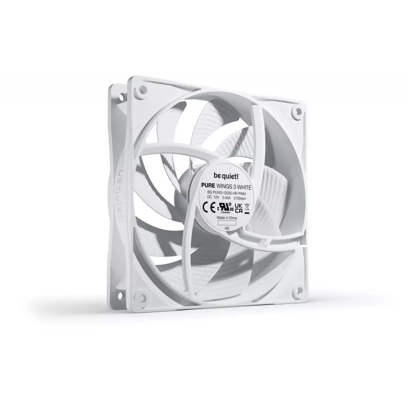 be quiet Pure Wings 3 120mm PWM high-speed Valge Arvutikorpuse ventilaator 12 cm 1 tk