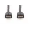 DIGITUS HDMI kiire ühenduskaabel, tüüp A M/M, 2m Ethernetiga, Ultra HD 60p, kuldne must