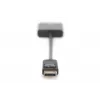 DIGITUS ASSMANN DisplayPort adapterkaabel, DP - DVI (24+5) M/F, 15 cm lukustusega, DP 1.2 ühilduv, CE must