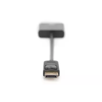 DIGITUS ASSMANN DisplayPort adapterkaabel, DP - DVI (24+5) M/F, 15 cm lukustusega, DP 1.2 ühilduv, CE must