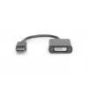 DIGITUS ASSMANN DisplayPort adapterkaabel, DP - DVI (24+5) M/F, 15 cm lukustusega, DP 1.2 ühilduv, CE must