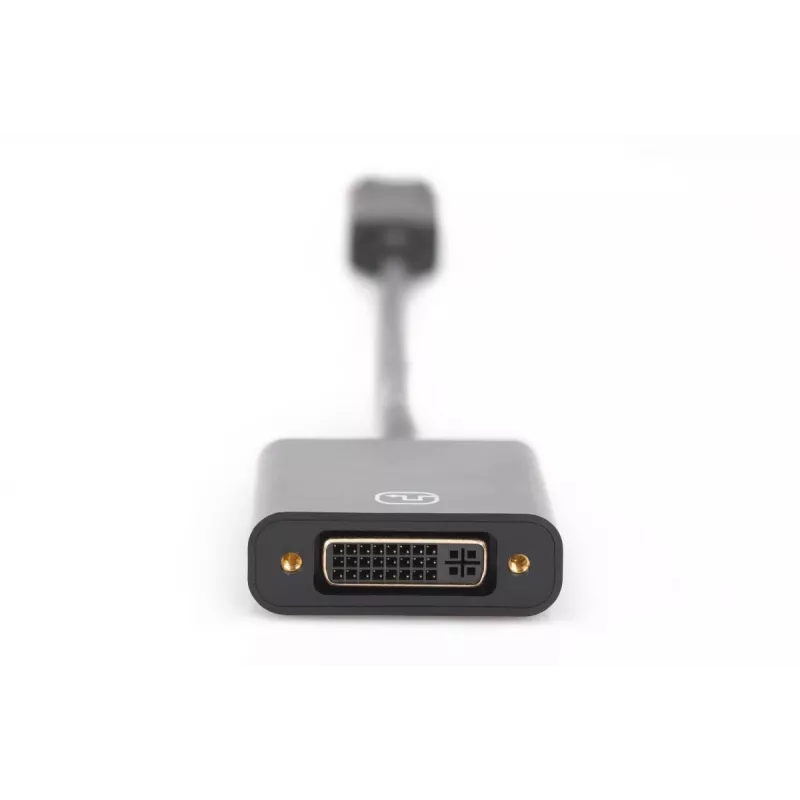 DIGITUS ASSMANN DisplayPort adapterkaabel, DP - DVI (24+5) M/F, 15 cm lukustusega, DP 1.2 ühilduv, CE must