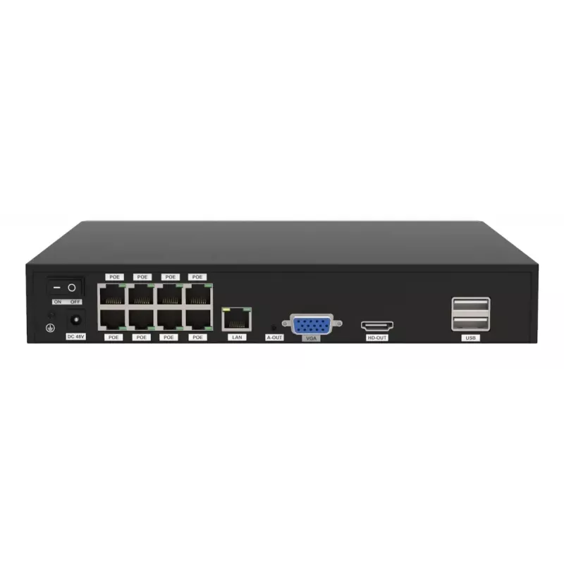 Videovalvekomplekt Foscam FN9108E-T4-2T MUST Juhtmega 8 kanalit