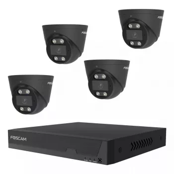 Videovalvekomplekt Foscam FN9108E-T4-2T MUST Juhtmega 8 kanalit