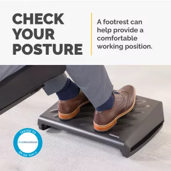 Fellowes Breyta jalatugi – ergonoomiline jalatugi tekstuuriga pinnaga – kontorisse ja koju – must