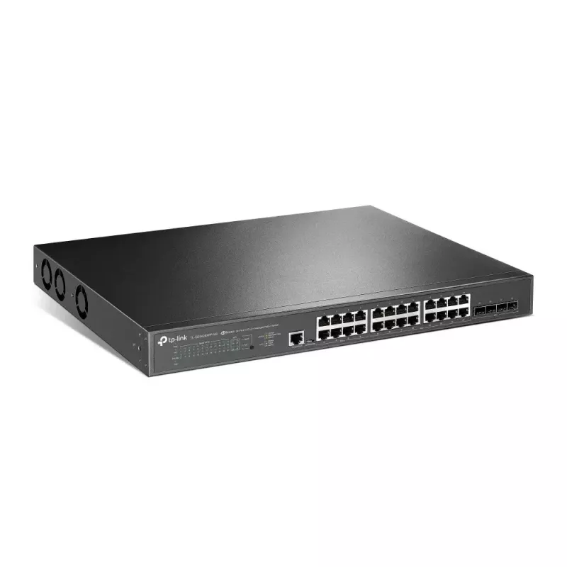 TP-Link Omada 24-portine 2.5GBASE-T ja 4-portine 10GE SFP+ L2+ hallatav kommutaator 16 PoE+ ja 8 PoE++ pordiga