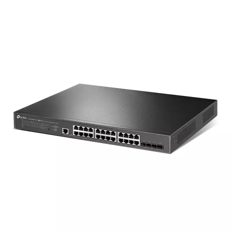 TP-Link Omada 24-portine 2.5GBASE-T ja 4-portine 10GE SFP+ L2+ hallatav kommutaator 16 PoE+ ja 8 PoE++ pordiga