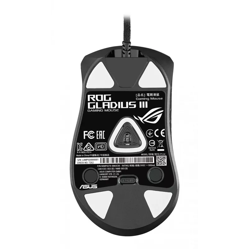 ASUS ROG Gladius III hiir Mängimine Paremakäeline USB Type-A Optiline 19000 DPI