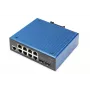 DIGITUS Industrial 8+2-Port Gigabit L2 managed Ethernet POE Switch 8xGE RJ45 + 2 SFP Port IEEE802.3at (30W)
