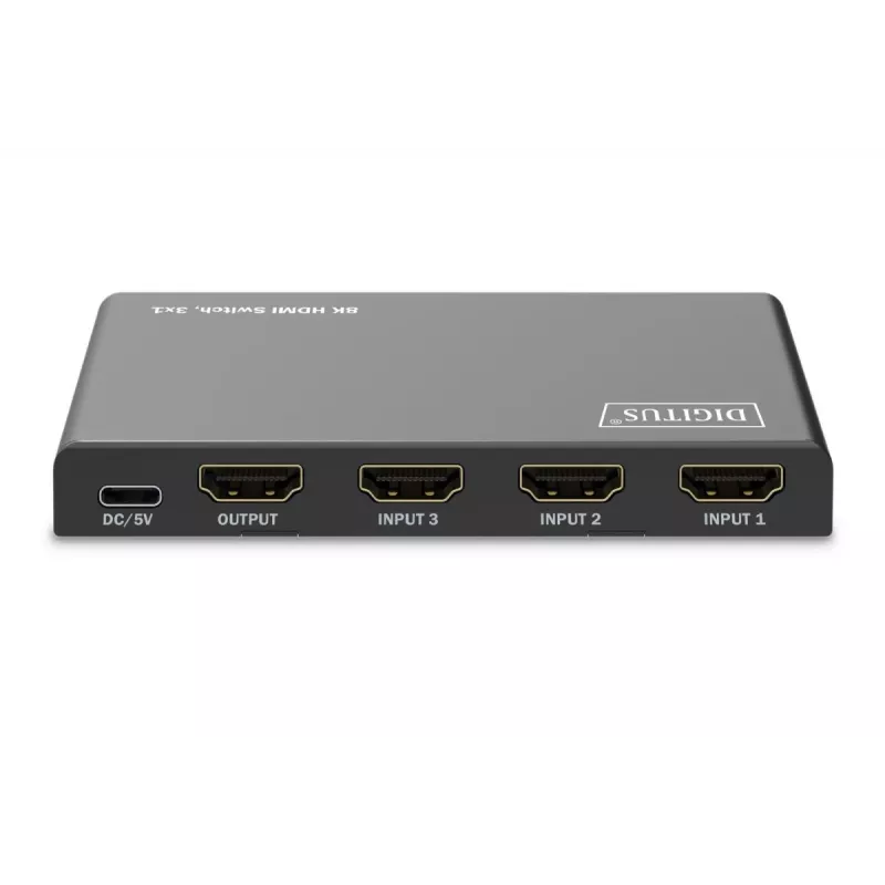 DIGITUS 3x1 HDMI-lüliti. 8K/60Hz (4:4:4). HDR. HDCP 2.3