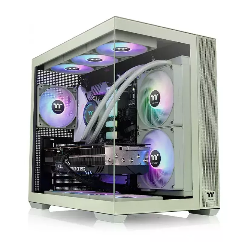 PC-korpus Thermaltake View 380 TG ARGB Midi Tower Roheline