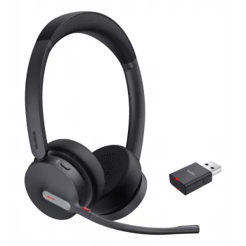 Yealink WH64 hübriidne kaheühendusega UC peakomplekt, juhtmevaba, peakomplekti tüüp: peakomplekt, soovitatav kasutus: kontor/kõnekeskus, ühenduvus: Micro-USB, Bluetooth, must