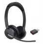 Yealink WH64 hübriidne kaheühendusega UC peakomplekt, juhtmevaba, peakomplekti tüüp: peakomplekt, soovitatav kasutus: kontor/kõnekeskus, ühenduvus: Micro-USB, Bluetooth, must