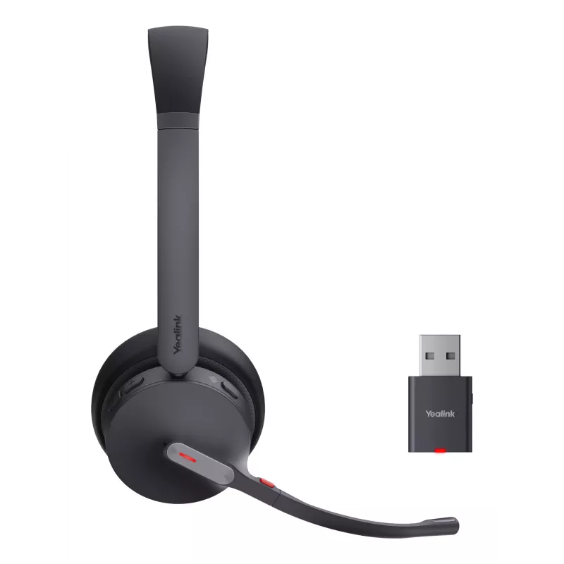Yealink WH64 hübriidne kaheühendusega UC peakomplekt, juhtmevaba, peakomplekti tüüp: peakomplekt, soovitatav kasutus: kontor/kõnekeskus, ühenduvus: Micro-USB, Bluetooth, must