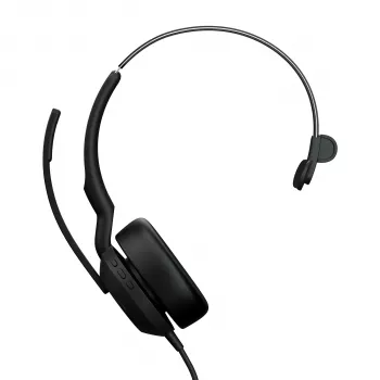 Jabra Evolve2 50 - USB-A MS Mono, juhtmega, 20–20000 Hz, kontor/kõnekeskus, 127 g, peakomplekt, must