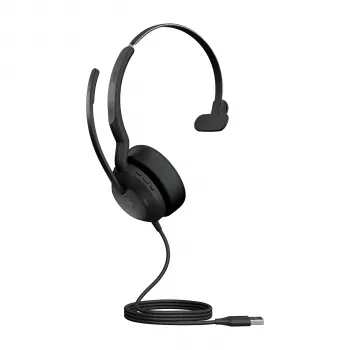 Jabra Evolve2 50 - USB-A MS Mono, juhtmega, 20–20000 Hz, kontor/kõnekeskus, 127 g, peakomplekt, must