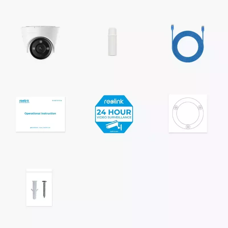 IP turvakaamera Reolink P434 4K, kuppel, 8 MP, 3840×2160, PoE/DC, 2.8–8 mm, IR öövaatlus 30 m, microSD kuni 256 GB