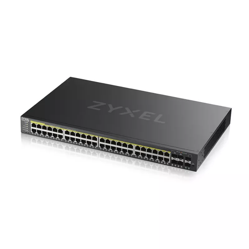 Zyxel GS2220-50HP-EU0101F võrgulüliti hallatav L2 Gigabit Ethernet (10/100/1000) Power over Ethernet (PoE) Must