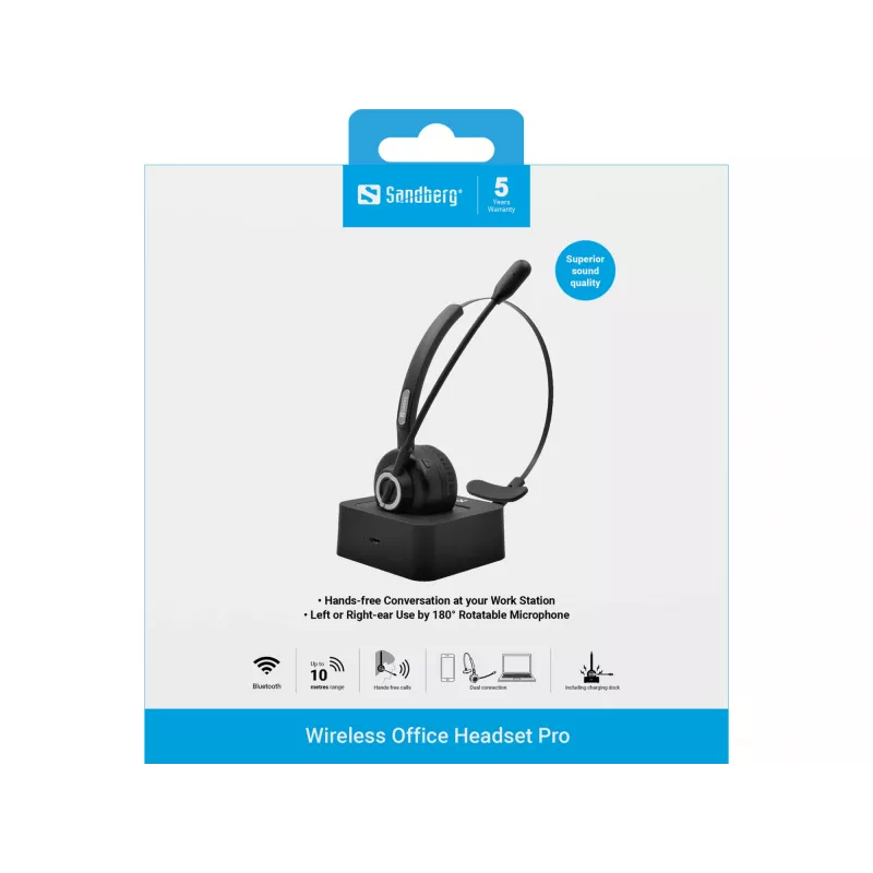 Headset Sandberg Wireless Office Headset Pro