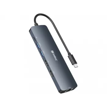 Sandberg USB-C 8K Display Dock USB 3.2 Gen 1 USB-C 100W toiteedastus