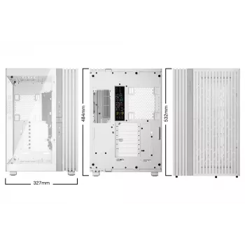 PC Case be quiet! LIGHT BASE 900 DX Valge Full Tower — ATX/EATX tugi, klaasist külg, multi RGB, max GPU 495 mm, CPU jahuti kõrgus 190 mm