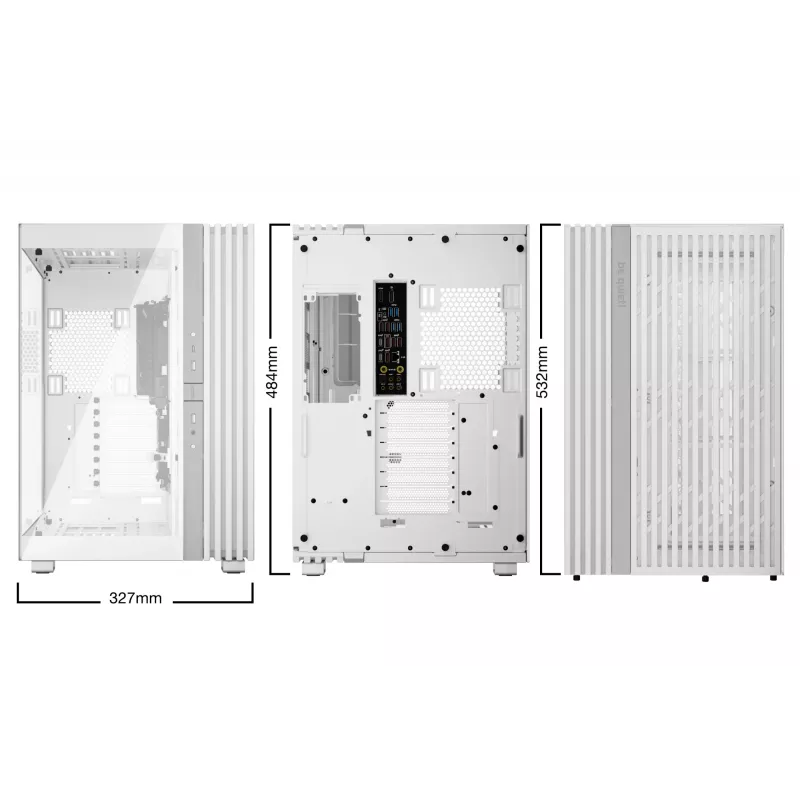 PC Case be quiet! LIGHT BASE 900 DX Valge Full Tower — ATX/EATX tugi, klaasist külg, multi RGB, max GPU 495 mm, CPU jahuti kõrgus 190 mm