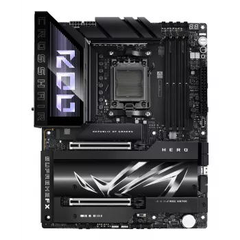 Emaplaat ASUS ROG CROSSHAIR X870E HERO — AMD X870E, Socket AM5, ATX, 4× DDR5 DIMM, 192 GB, Wi‑Fi 7, Bluetooth 5.4