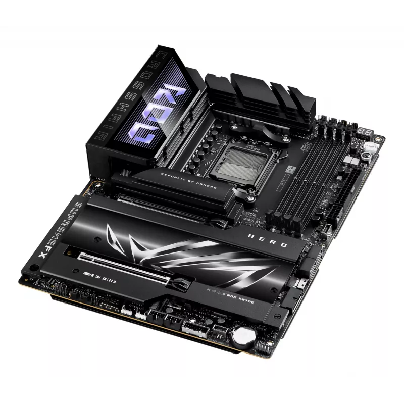 Emaplaat ASUS ROG CROSSHAIR X870E HERO — AMD X870E, Socket AM5, ATX, 4× DDR5 DIMM, 192 GB, Wi‑Fi 7, Bluetooth 5.4