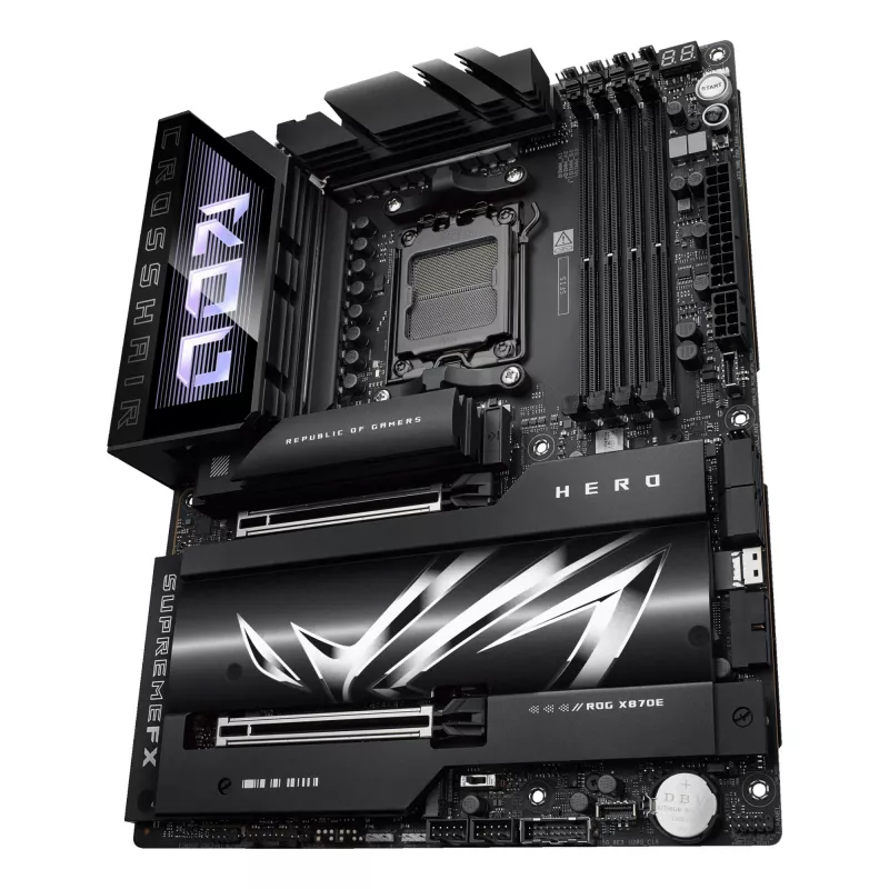Emaplaat ASUS ROG CROSSHAIR X870E HERO — AMD X870E, Socket AM5, ATX, 4× DDR5 DIMM, 192 GB, Wi‑Fi 7, Bluetooth 5.4