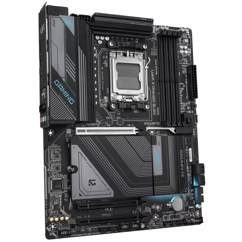 GIGABYTE X870 GAMING X WIFI7 emaplaat – toetab AMD Ryzen 9000 protsessoreid, 16+2+2 faasi VRM, kuni 8000MHz DDR5 (OC), 1xPCIe 5.0 + 2xPCIe 4.0, Wi-Fi 7, 2.5GbE LAN, USB 4