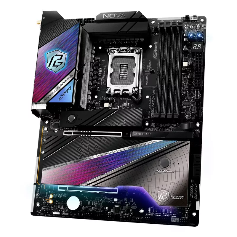 ASRock emaplaat Z890 Nova WiFi LGA1851 Intel Z890 4 x DDR5 1 x HDMI 2.1 TMDS/FRL 8G 2 x Thunderbolt 4 ATX