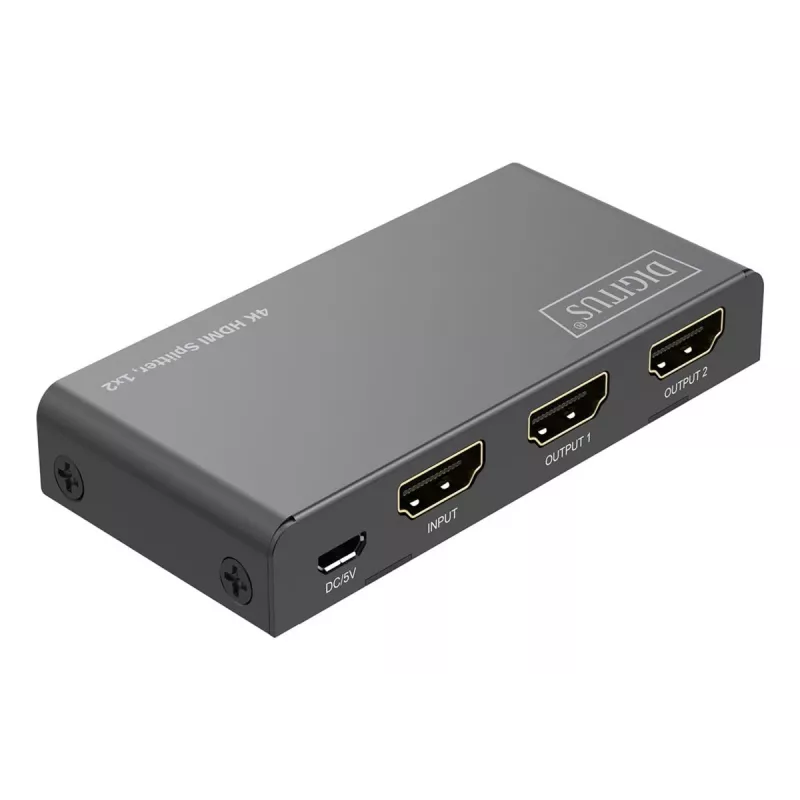 DIGITUS 1x2 HDMI Splitter 4K/60Hz HDCP 2.2 EDID Control