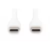 DIGITUS USB-C silikoonist laadimiskaabel USB-C - USB-C USB 2.0 60W - 2m Valge