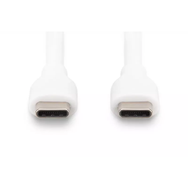 DIGITUS USB-C silikoonist laadimiskaabel USB-C - USB-C USB 2.0 60W - 2m Valge