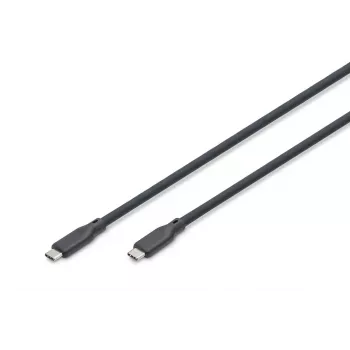 DIGITUS USB silikoonühenduskaabel USB-C - USB-C USB 3.2 Gen2 10G 4K 100W - 50cm must