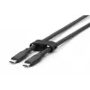 DIGITUS USB silikoonühenduskaabel USB-C - USB-C USB 3.2 Gen2 10G 4K 100W - 50cm must