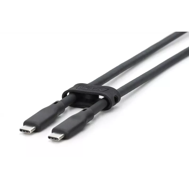 DIGITUS USB silikoonühenduskaabel USB-C - USB-C USB 3.2 Gen2 10G 4K 100W - 50cm must