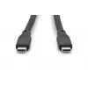 DIGITUS USB silikoonühenduskaabel USB-C - USB-C USB 3.2 Gen2 10G 4K 100W - 50cm must