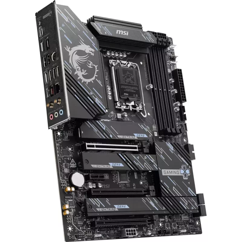 MSI Z890 GAMING PLUS WIFI emaplaat — Intel Z890, LGA 1851, ATX, DDR5, 4x DIMM, Wi‑Fi 7, 5Gb LAN, 4x M.2