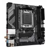 GIGABYTE B650I AX emaplaat - AMD Ryzen 9000 seeria protsessoritele, 5+2+1 faasi VRM, kuni 6400MHz DDR5 (OC), 1xPCIe 4.0 M.2, 2.5GbE LAN, WIFI 6E, USB 3.2 Gen 2