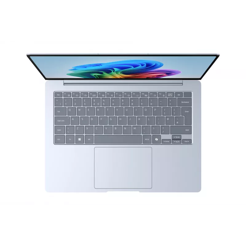 Samsung Galaxy Book4 Edge NP940XMAA-EXP Snapdragon X1E-80-100 sülearvuti 35,6 cm (14 tolli) puuteekraan WQXGA+ 16 GB LPDDR5x-SDRAM 512 GB eUFS Wi-Fi 7 (802.11be) Windows 11 Home sinine