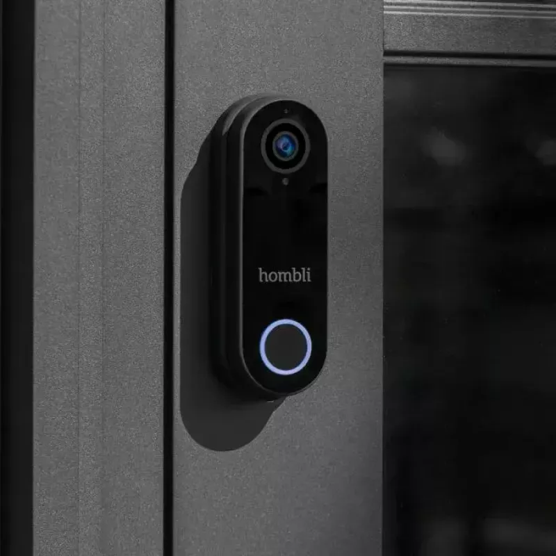 Nutikas uksekell Hombli pakett must valge IP65 juhtmevaba 1080p