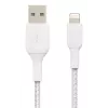 BELKIN Lightning To USB-a kaabel Braided 1m Valge