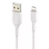 BELKIN Lightning To USB-a kaabel Braided 1m Valge