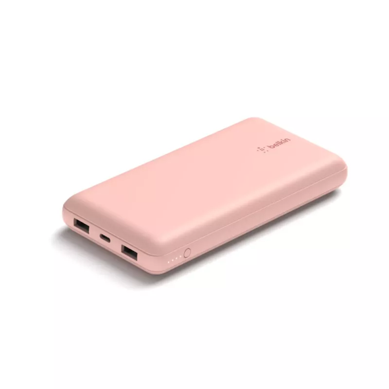 BELKIN Power Bank 20k USB-a Ja USB-c 15w Roosa